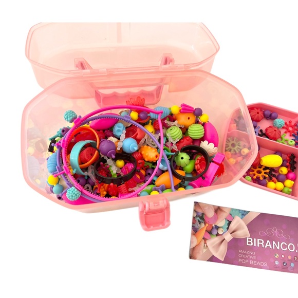 Biranco Kids Pop Beads Jewelry Set - Pink and Multicolor - Picture 2 of 6
